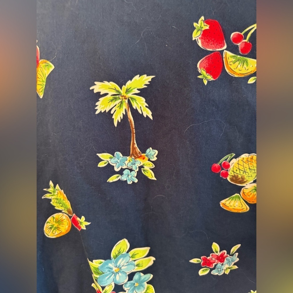 ALFRED DUNNER TROPICAL FRUIT FLORAL NAVY JACKET SIZE 18 - Picture 6 of 8
